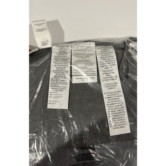 NEW PB Patio Dining CHAIR CUSHION SUNBRELLA X-Back Bistro Slate Gray 18.4"x17.3" - Picture 12 of 12